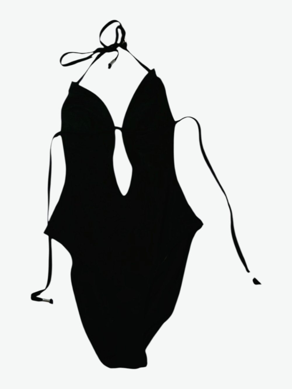 H&M Black Halter One-Piece Swimsuit
